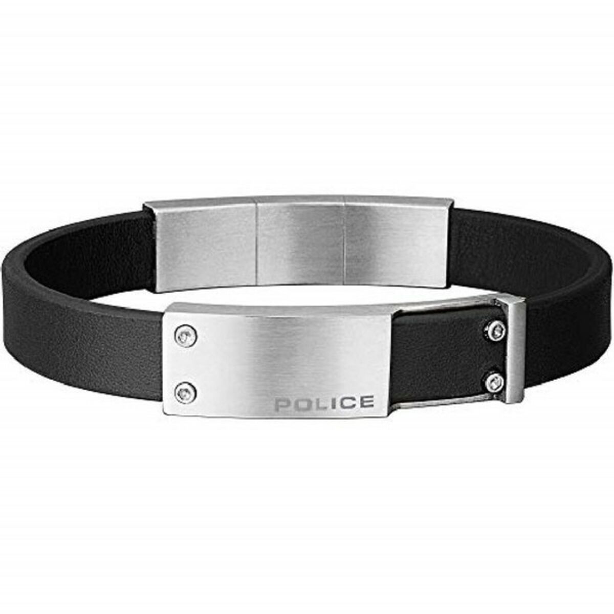 Pulsera Hombre Police Cuero Acero 23 cm